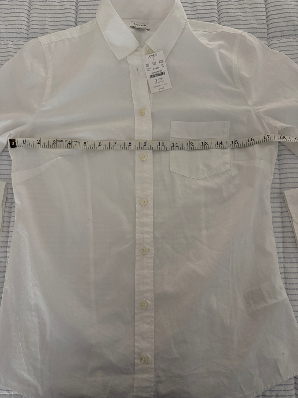 J. Crew White Cotton Button-Down Shirt - Picture 7 of 12